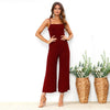 Casual Beach Jumpsuits Rompers 2022 New Summer Sexy Fashion Spaghetti Strap Backless Jumpsuits Elegant Rompers Womens Jumpsuits