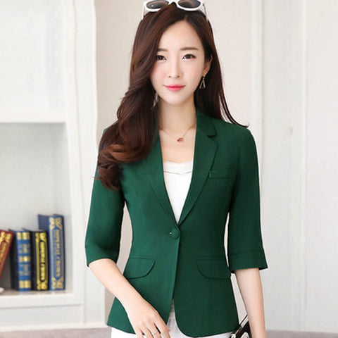 Casual Blazer Women Jacket Summer Female Business Suit Plus Size Blazer Feminino Manga Longa Office Blazers Slim 70N0468