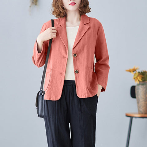 Casual Blazers 2023 Korea Style Single Breasted Loose Vintage Spring Blazer  Women Autumn Outwear Short Blazers