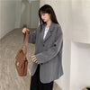 Casual Blazers Students Daily Loose Retro Stylish Single-breasted  Korean Style All-match College Clothes Cozy Mujer