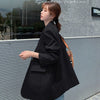 Casual Blazers Women Black Classical Office Ladies Lazy Ulzzang All-match Loose Leisure Trendy Vintage Stylish Female Students