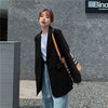 Casual Blazers Women Black Classical Office Ladies Lazy Ulzzang All-match Loose Leisure Trendy Vintage Stylish Female Students
