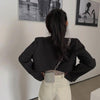 Casual Blazers Women Solid Retro Cropped Streetwear Ins Cool Simple Trendy Loose Long Sleeve Stylish Ulzzang Korean Style Female