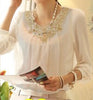Casual Chiffon Blouse Korean Long-sleeved Sequined Stitching Pleated Shirt Plus Size S-4XL