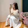 Casual Cotton Embroidery Maxi Party Women Dress Bohemian White Short Sleeve A-line Summer Floral Print Korean O-neck Vestidos
