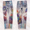 Casual Denim skinny jeans woman Pant Femme Pencil Jeans Trousers Bronzing Painted Pattern Jeans Denim Trousers