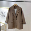 Casual Double Breasted Women Suit Jackets Notched Collar Spring Women Blazer Jacket Autumn Female Outerwear Elegant Ladies Coat