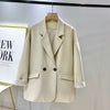 Casual Double Breasted Women Suit Jackets Notched Collar Spring Women Blazer Jacket Autumn Female Outerwear Elegant Ladies Coat