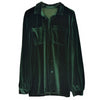 Casual Green Velvet Blazer Women Vintage Elegant Female Blazer Autumn 2023 Long Sleeve Button Jacket Woman Office Suit