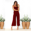 Casual Jumpsuit Women Spaghetti Strap Overalls Sleeveless Elegant Straight Jumpsuits Long Pants 2022 Summer Fashion Suit