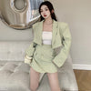 Casual Korean Two Piece Set Woman Office Style Elegant Skirt Suits Autumn 2022 Slim Long Sleeve Coat Designer Mini Skirt