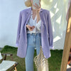 Casual Loose Lapels Ladies Blazer Full Sleeves Single-Breasted Solid Women'S Blazer Tops Women'S Coats In The Spring And Fall