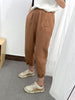 Casual Nine-Point Pants Women's Summer Thin Section Loose And Thin Wide-Leg Harem Pants High Waist Cotton Linen Pencil Pants