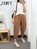 Casual Nine-Point Pants Women's Summer Thin Section Loose And Thin Wide-Leg Harem Pants High Waist Cotton Linen Pencil Pants
