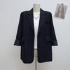 Casual Office Blazers Coat for Women 2023 Autumn Spring Notched Collar Pocket Oversized Suit Jacket Female Streetwear Chic Tops