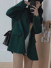 Casual Oversized Women Blazer 2023 Spring Autumn Loose Double Breasted Female Suit Coats Elegant Green Jackets