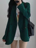 Casual Oversized Women Blazer 2023 Spring Autumn Loose Double Breasted Female Suit Coats Elegant Green Jackets