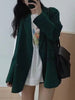 Casual Oversized Women Blazer 2023 Spring Autumn Loose Double Breasted Female Suit Coats Elegant Green Jackets