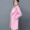 Casual Pink Tweed Blazer Jackets Long Big Size Korea Style Tunic Blazers Terno Feminino Cardigan Suit Business Clothes KC6C092