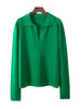 Casual Polo Collar Pullover Autumn Knitted Women's Sweater Winter Loose Elegant Knitwear Female Solid Long Sleeve Warm Jumper
