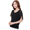 Casual Shirt New Fashion 2022 Womens Tops Famale Summer Chiffon Blouse Plus Size Ruffle Batwing Short Sleeve O-neck S-5XL