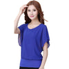 Casual Shirt New Fashion 2022 Womens Tops Famale Summer Chiffon Blouse Plus Size Ruffle Batwing Short Sleeve O-neck S-5XL
