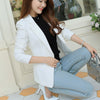 Casual Single Button Ladies Blazers Women Spring Autumn Female Suit Jacket Blazer Femme Blazer Solid Color Mujer  Tops MZ1497