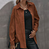 Casual Slim Women Shirts Autumn Collar Blouse Long Sleeve Buttons Solid Corduroy Shirt Women Tops Streetwear