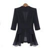 Casual Small Suit Women Blazer Female 2022 Summer Thinself-Cultivation Net Red Large Size 5XL Chiffon Jacket Cardigan Outside