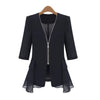 Casual Small Suit Women Blazer Female 2022 Summer Thinself-Cultivation Net Red Large Size 5XL Chiffon Jacket Cardigan Outside