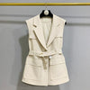 Casual Solid Color Sleeveless Ladies Jacket Vest Female Autumn  Slim Ladies Suit Elegant Women's Blazer