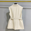 Casual Solid Color Sleeveless Ladies Jacket Vest Female Autumn  Slim Ladies Suit Elegant Women's Blazer