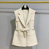 Casual Solid Color Sleeveless Ladies Jacket Vest Female Autumn  Slim Ladies Suit Elegant Women's Blazer