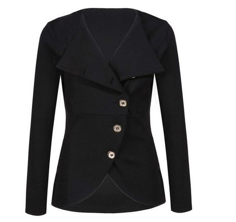 Casual Spring Autumn Women Long Sleeve Blazer Outwear Single Breasted Short Jacket Coat Basic Bomber Jacket Blaser Feminino
