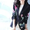 Casual Turn-down Collar Button Printing Blazer Women's Clothing 2023 Autumn Office Lady Coat All-match Suits