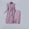 Casual Two Piece Lady Long Blazer + Mini Skirt Set Women Spring Autumn 2022 Female Office OL Outfits Workwear