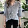 Casual V Neck Chiffon Tops And Blouse Women Summer 2022 New Fashion Tops Women Streetwear Short Sleeveless Solid Shirt Women