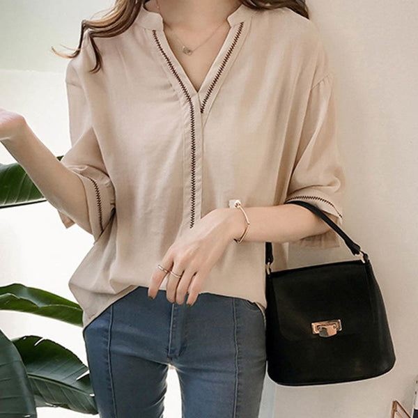Casual V Neck Chiffon Tops And Blouse Women Summer 2022 New Fashion Tops Women Streetwear Short Sleeveless Solid Shirt Women