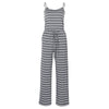 Casual White Black Striped Jumpsuits Sexy Spaghetti Strap Loose Playsuits Summer Women Jumpsuit Wide Leg Pants Overall XXL GV407