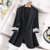 Casual White Blazer Women's Three-Quarter Sleeve 2023 Spring And Summer Korean Slim Women's Suit Shirt Thin Suit Jacket