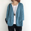 Casual Wild Linen Suit Jacket Korean Women's Summer Thin Coat Top Temperament Cotton and Linen Blazer Shirt Coat K541