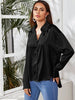 Casual Women Blouse Summer Satin Silk Button Down Shirt Long Sleeve Elegant Office Lady Tops Female Loose Solid Shirts