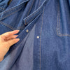 Casual Women Denim Dress Spring Autumn Turn down Collar Long Sleeve Single Breasted Pockets Belted A-line Midi Jeans Dresses