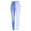 Casual Women Black White Patchwork Straight Trousers Hip Hop Slim Woman Jeans 2022 Autumn Denim Pants