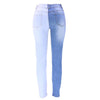 Casual Women Black White Patchwork Straight Trousers Hip Hop Slim Woman Jeans 2022 Autumn Denim Pants