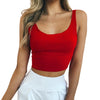 Casual Women Summer Sleeveless Crop Tops For Women Vest Short Style Tank Tops Womens Black/Red/White Cropped Feminino &1201
