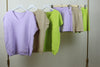 Casual Women's Knitted Suit Solid Color Summer Sweater Set Pullover Two-piece Ladies V-Neck Top Short Pants