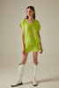 Casual Women's Knitted Suit Solid Color Summer Sweater Set Pullover Two-piece Ladies V-Neck Top Short Pants