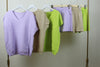 Casual Women's Knitted Suit Solid Color Summer Sweater Set Pullover Two-piece Ladies V-Neck Top Short Pants