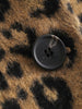 Casual Women's Temperament Leopard Print Jacket Female Autumn and Winter Mid-length Ladies Suit Double Breasted Blazer